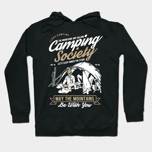 Camping Society Hoodie by JakeRhodes